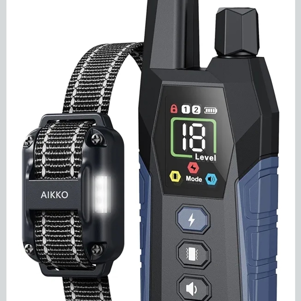 Black and Blue Dog Training Collar
